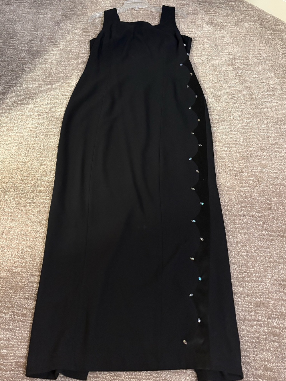 Vintage Y2K Junnie Leigh New York Black Evening Dress & Jacket Swarovski Crystal - Picture 4 of 11